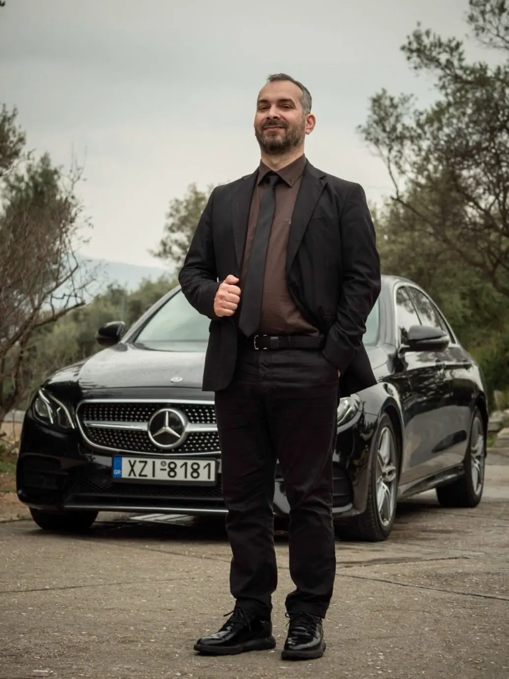 ATH-ECS executive chauffeur with Mercedes E-Class — Athens luxury transfer